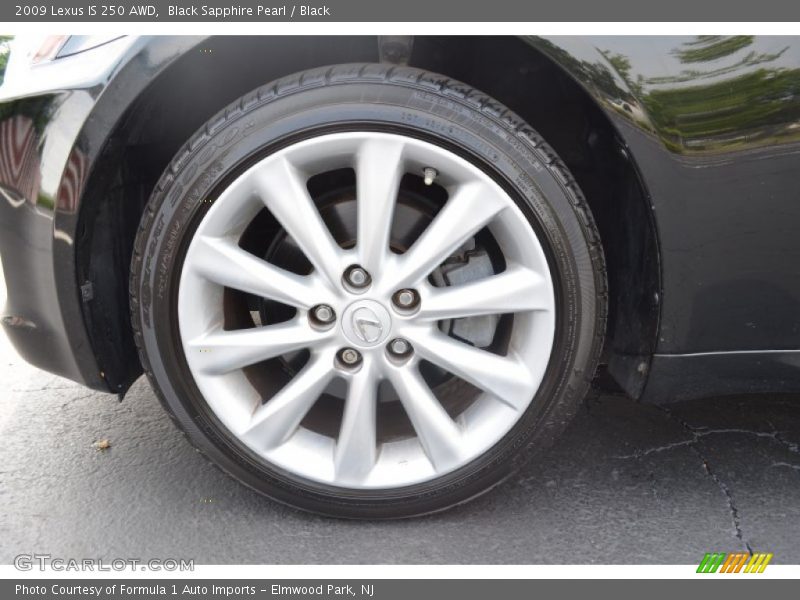 Black Sapphire Pearl / Black 2009 Lexus IS 250 AWD