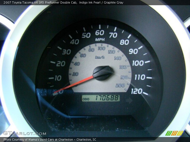 Indigo Ink Pearl / Graphite Gray 2007 Toyota Tacoma V6 SR5 PreRunner Double Cab