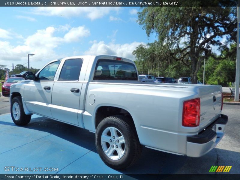 Bright Silver Metallic / Dark Slate Gray/Medium Slate Gray 2010 Dodge Dakota Big Horn Crew Cab