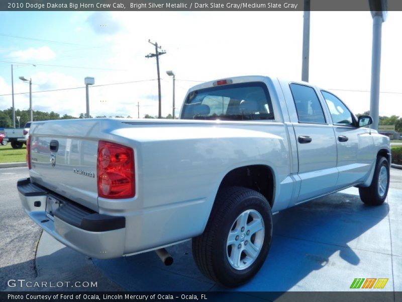 Bright Silver Metallic / Dark Slate Gray/Medium Slate Gray 2010 Dodge Dakota Big Horn Crew Cab