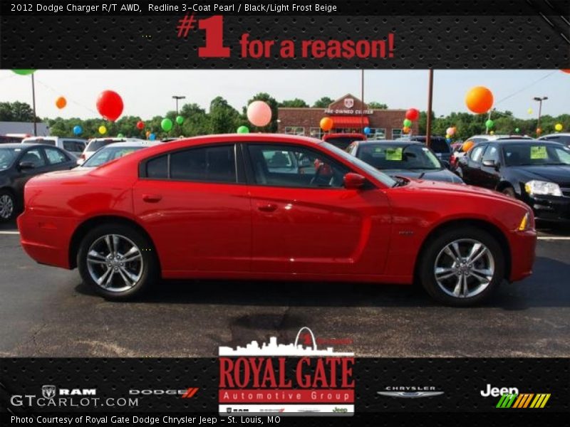 Redline 3-Coat Pearl / Black/Light Frost Beige 2012 Dodge Charger R/T AWD