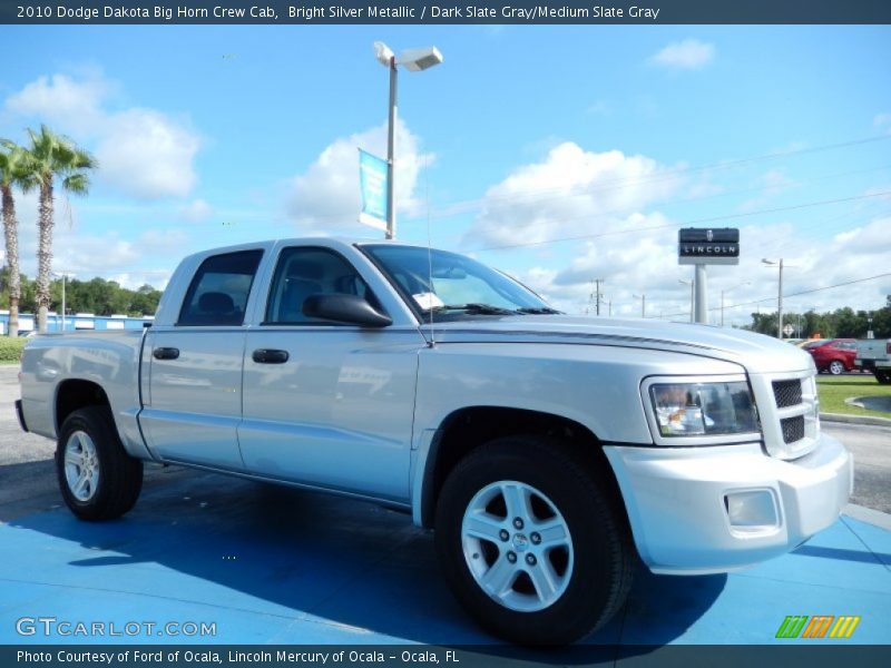 Bright Silver Metallic / Dark Slate Gray/Medium Slate Gray 2010 Dodge Dakota Big Horn Crew Cab
