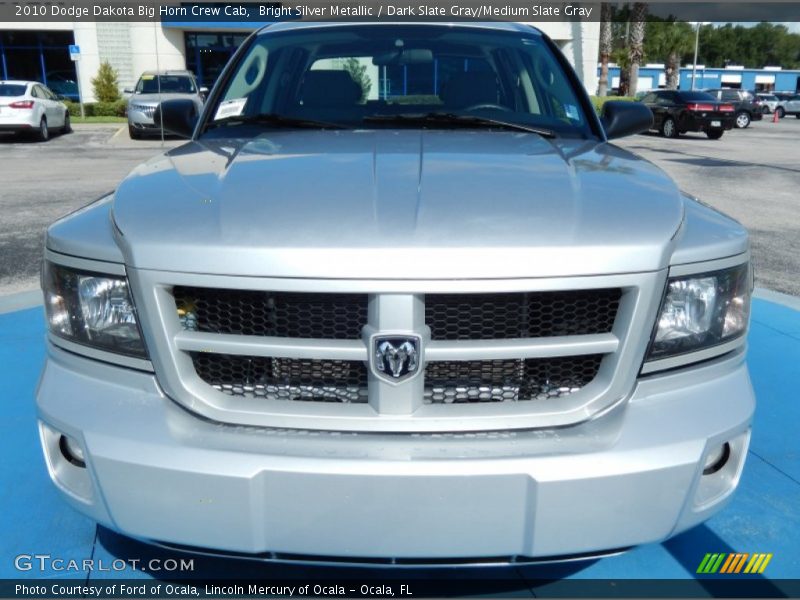 Bright Silver Metallic / Dark Slate Gray/Medium Slate Gray 2010 Dodge Dakota Big Horn Crew Cab
