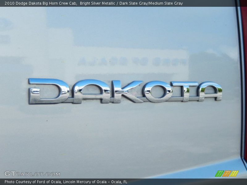 Bright Silver Metallic / Dark Slate Gray/Medium Slate Gray 2010 Dodge Dakota Big Horn Crew Cab