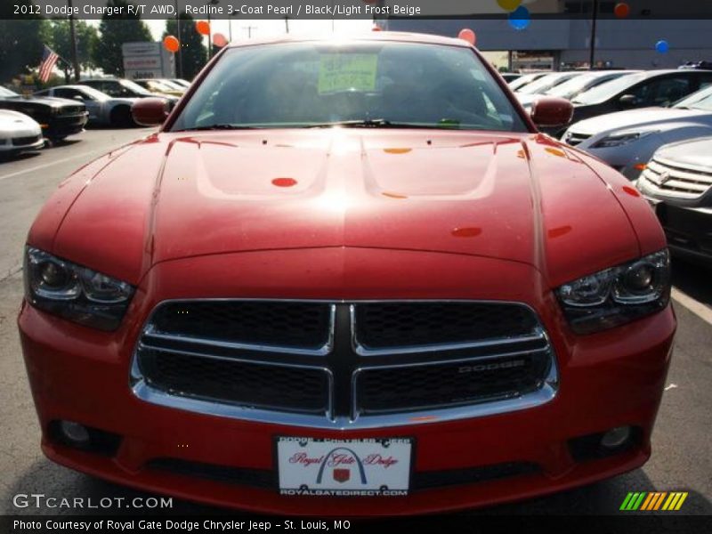 Redline 3-Coat Pearl / Black/Light Frost Beige 2012 Dodge Charger R/T AWD