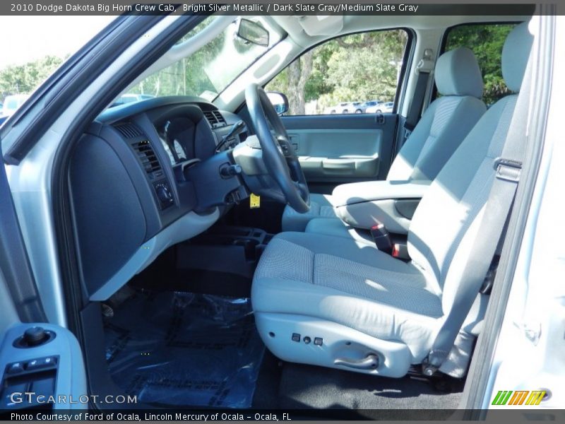 Bright Silver Metallic / Dark Slate Gray/Medium Slate Gray 2010 Dodge Dakota Big Horn Crew Cab