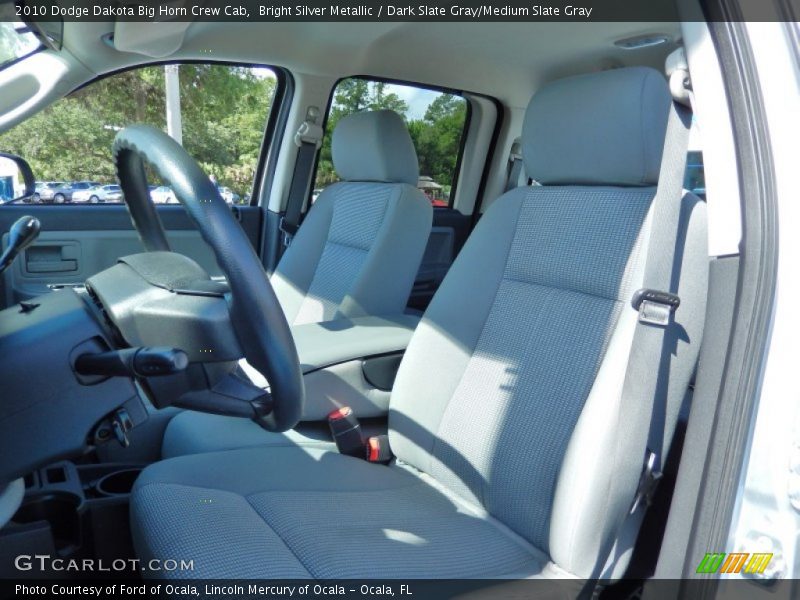 Bright Silver Metallic / Dark Slate Gray/Medium Slate Gray 2010 Dodge Dakota Big Horn Crew Cab