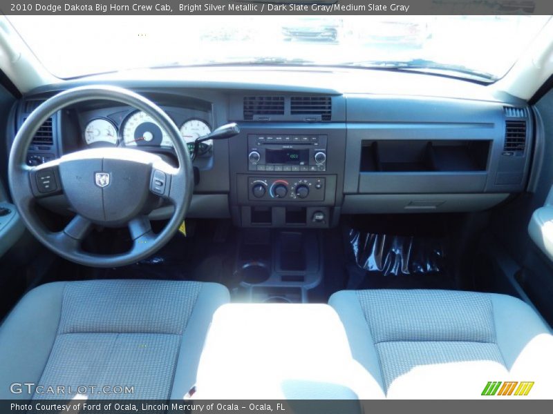 Bright Silver Metallic / Dark Slate Gray/Medium Slate Gray 2010 Dodge Dakota Big Horn Crew Cab