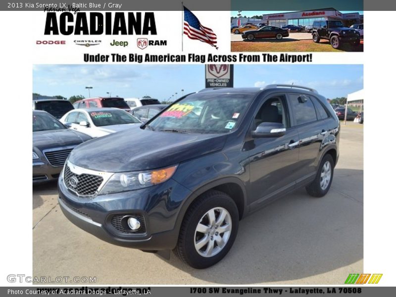 Baltic Blue / Gray 2013 Kia Sorento LX