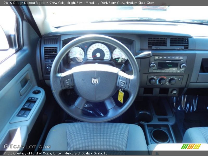 Bright Silver Metallic / Dark Slate Gray/Medium Slate Gray 2010 Dodge Dakota Big Horn Crew Cab