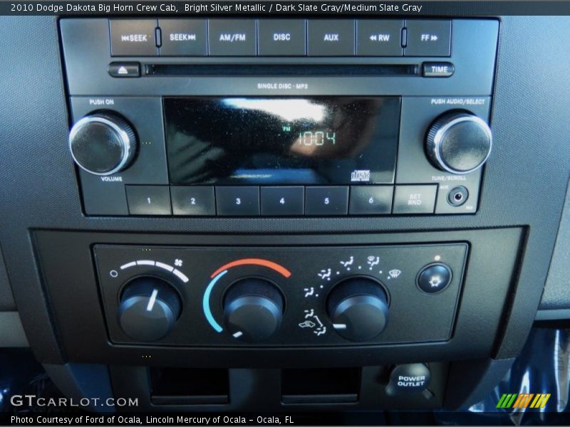 Bright Silver Metallic / Dark Slate Gray/Medium Slate Gray 2010 Dodge Dakota Big Horn Crew Cab