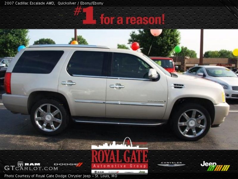 Quicksilver / Ebony/Ebony 2007 Cadillac Escalade AWD