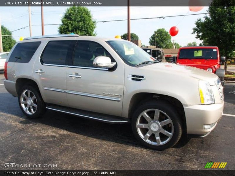 Quicksilver / Ebony/Ebony 2007 Cadillac Escalade AWD