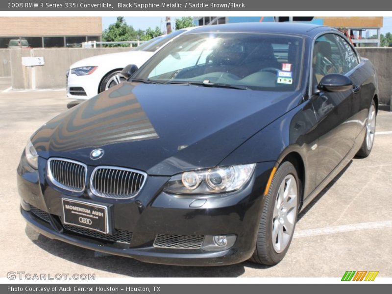 Black Sapphire Metallic / Saddle Brown/Black 2008 BMW 3 Series 335i Convertible