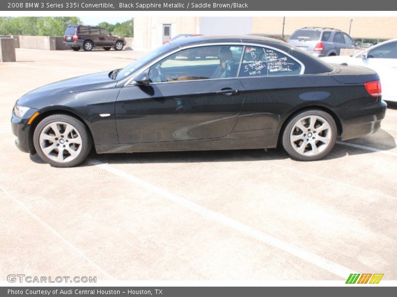 Black Sapphire Metallic / Saddle Brown/Black 2008 BMW 3 Series 335i Convertible