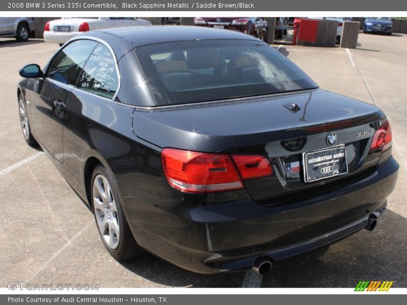 Black Sapphire Metallic / Saddle Brown/Black 2008 BMW 3 Series 335i Convertible