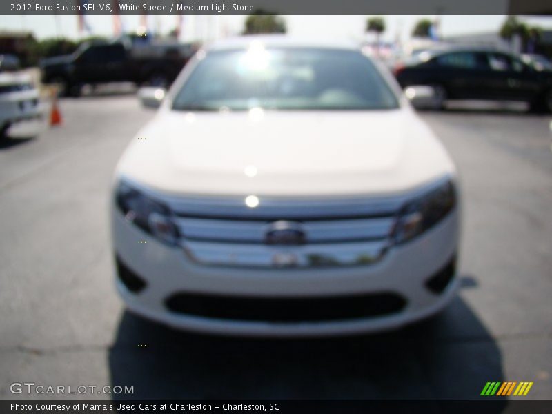 White Suede / Medium Light Stone 2012 Ford Fusion SEL V6