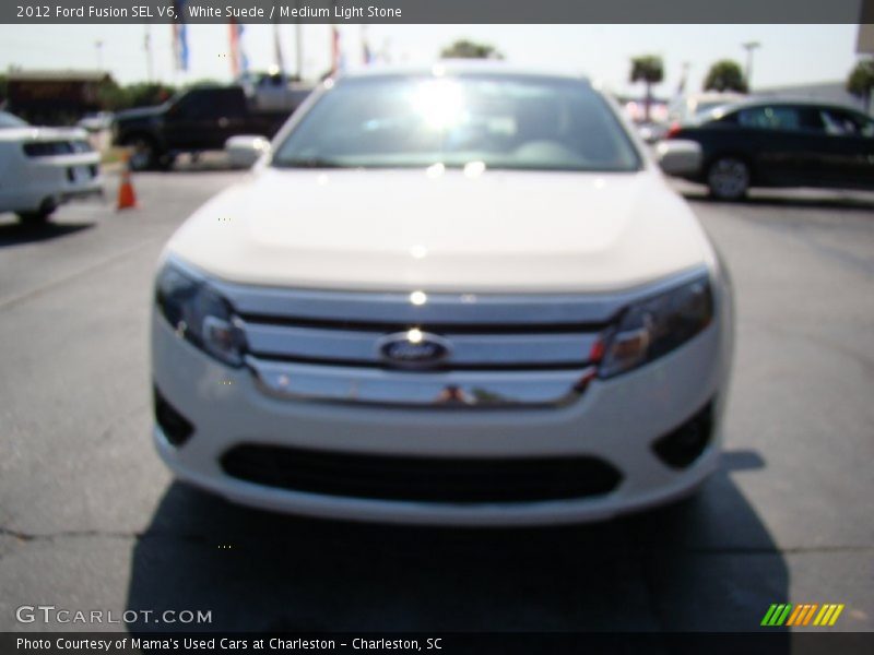White Suede / Medium Light Stone 2012 Ford Fusion SEL V6