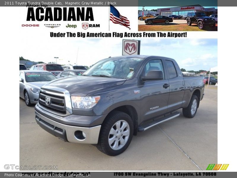 Magnetic Gray Metallic / Black 2011 Toyota Tundra Double Cab