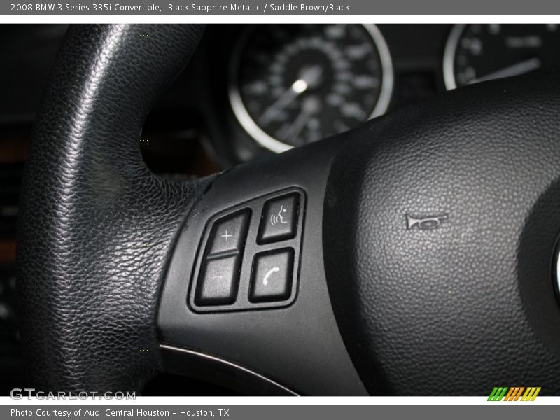 Black Sapphire Metallic / Saddle Brown/Black 2008 BMW 3 Series 335i Convertible