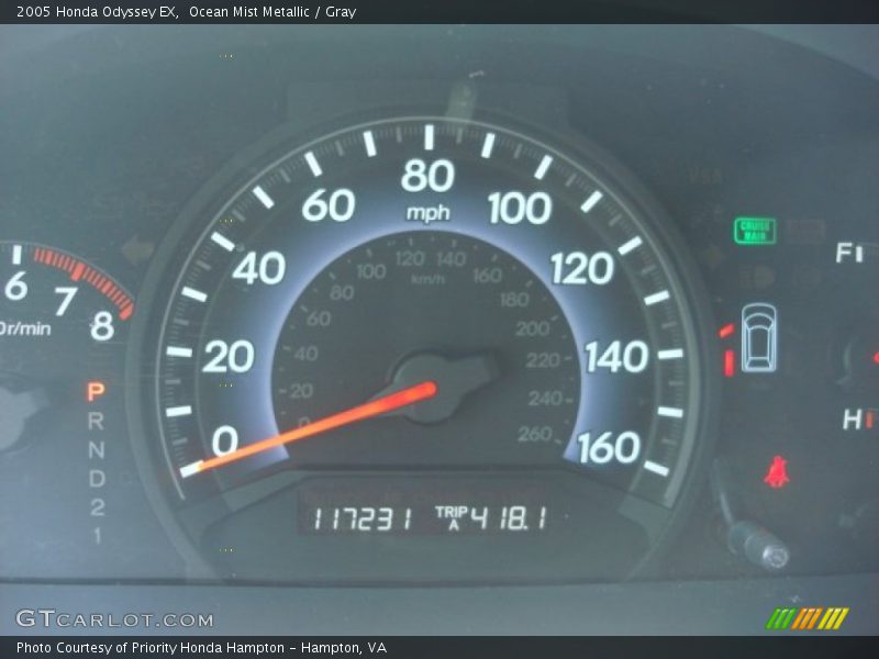 Ocean Mist Metallic / Gray 2005 Honda Odyssey EX