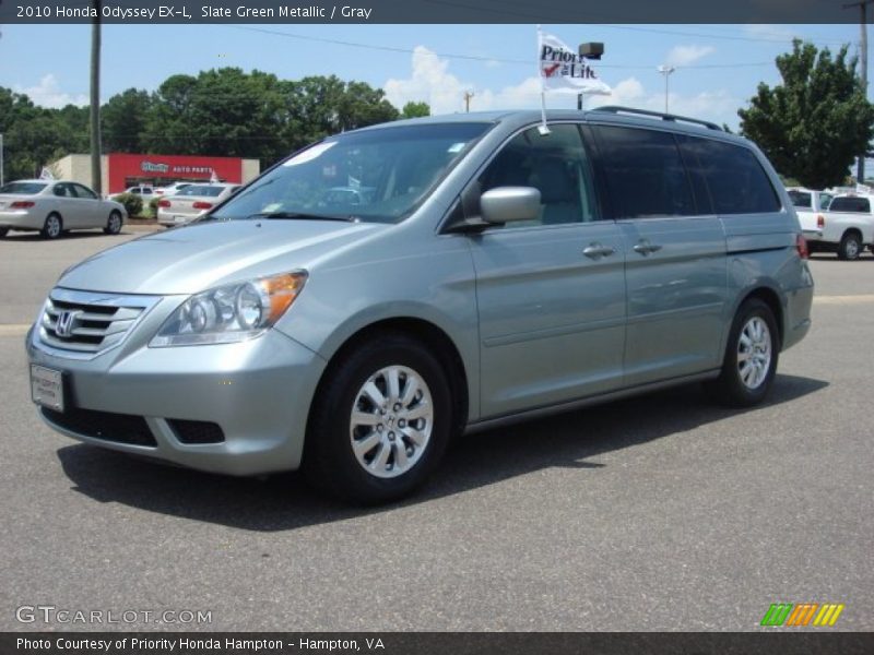 Slate Green Metallic / Gray 2010 Honda Odyssey EX-L