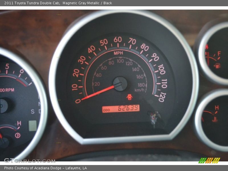 Magnetic Gray Metallic / Black 2011 Toyota Tundra Double Cab