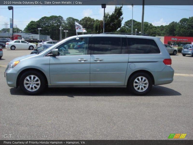 Slate Green Metallic / Gray 2010 Honda Odyssey EX-L