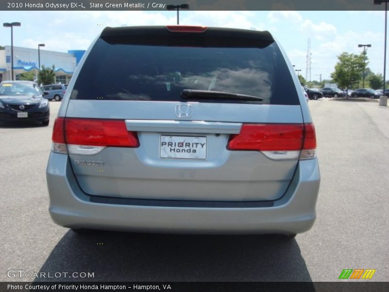 Slate Green Metallic / Gray 2010 Honda Odyssey EX-L