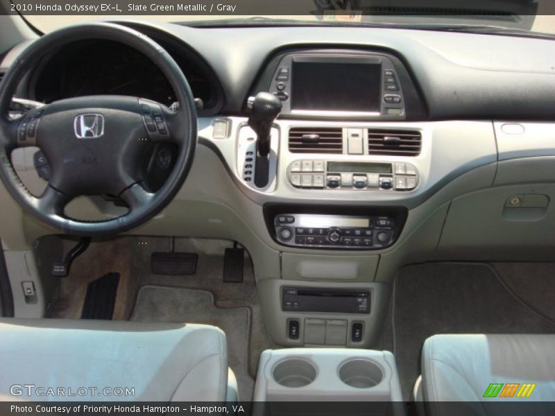 Slate Green Metallic / Gray 2010 Honda Odyssey EX-L