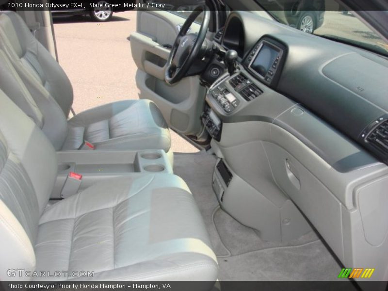 Slate Green Metallic / Gray 2010 Honda Odyssey EX-L
