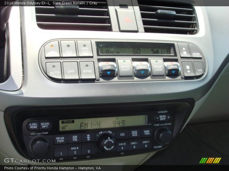 Slate Green Metallic / Gray 2010 Honda Odyssey EX-L