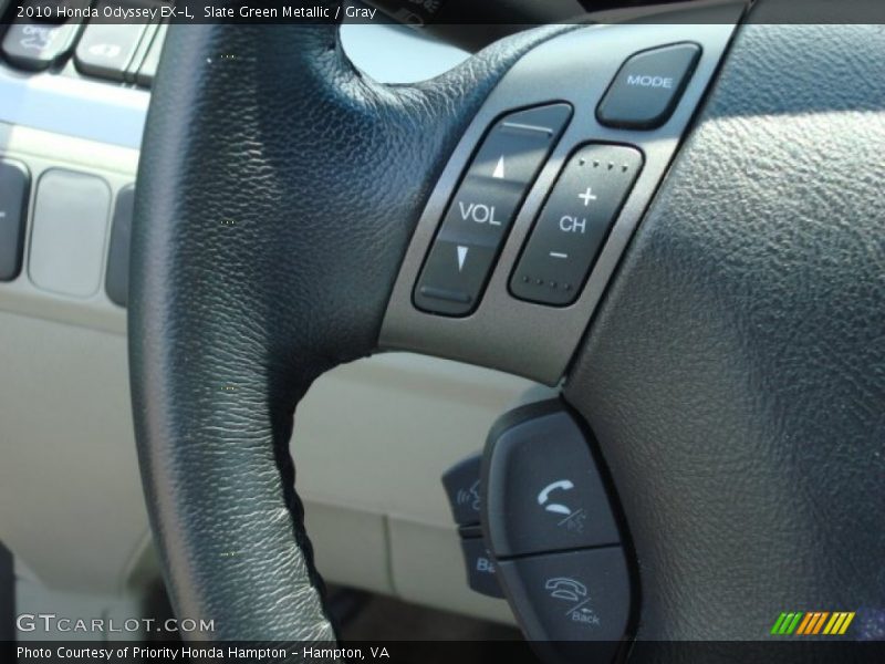 Slate Green Metallic / Gray 2010 Honda Odyssey EX-L