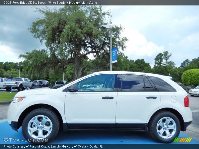 White Suede / Medium Light Stone 2013 Ford Edge SE EcoBoost