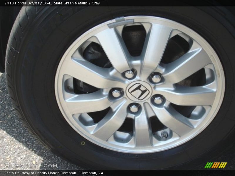 Slate Green Metallic / Gray 2010 Honda Odyssey EX-L