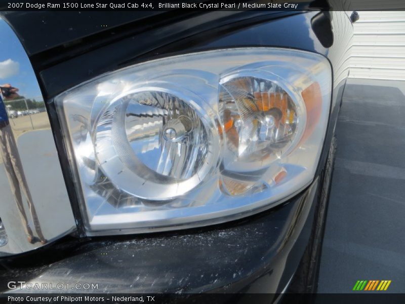 Brilliant Black Crystal Pearl / Medium Slate Gray 2007 Dodge Ram 1500 Lone Star Quad Cab 4x4