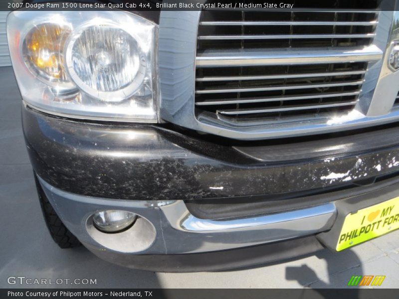 Brilliant Black Crystal Pearl / Medium Slate Gray 2007 Dodge Ram 1500 Lone Star Quad Cab 4x4