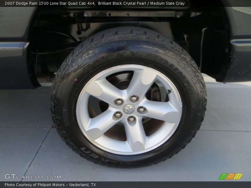 Brilliant Black Crystal Pearl / Medium Slate Gray 2007 Dodge Ram 1500 Lone Star Quad Cab 4x4