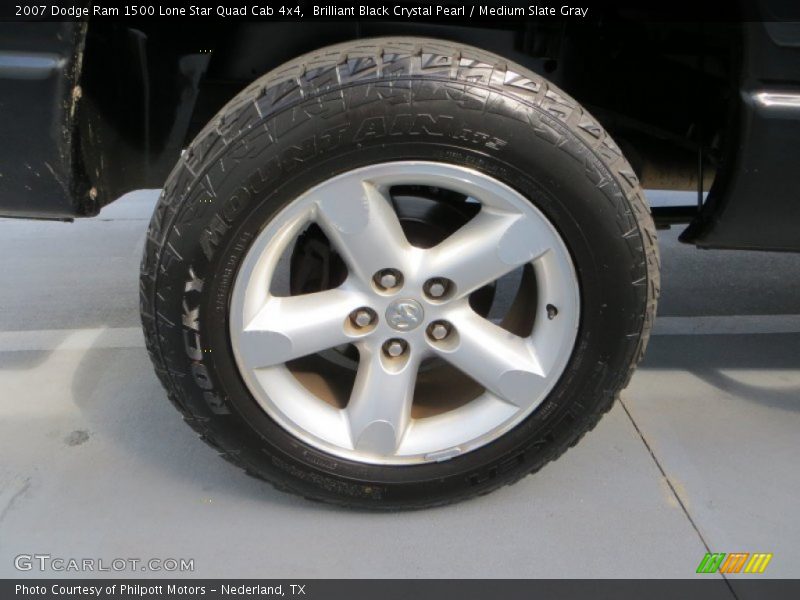 Brilliant Black Crystal Pearl / Medium Slate Gray 2007 Dodge Ram 1500 Lone Star Quad Cab 4x4