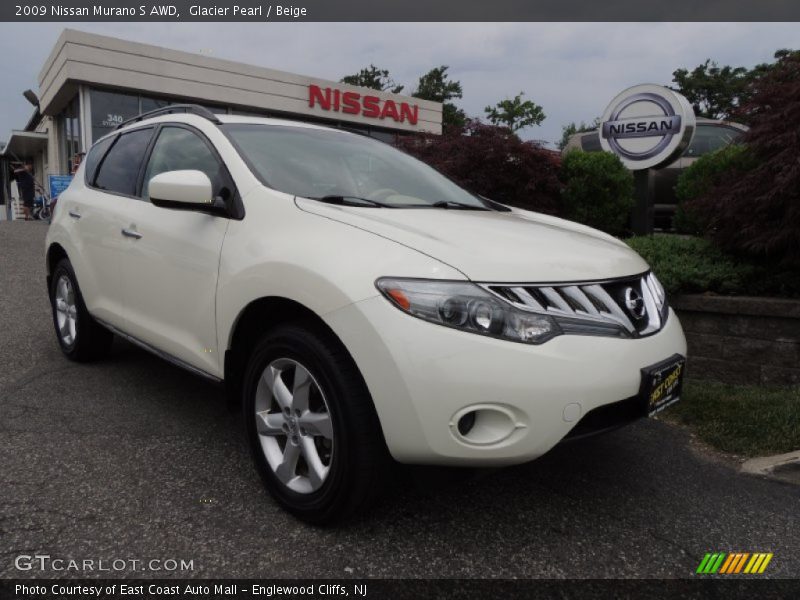 Glacier Pearl / Beige 2009 Nissan Murano S AWD