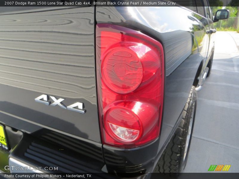 Brilliant Black Crystal Pearl / Medium Slate Gray 2007 Dodge Ram 1500 Lone Star Quad Cab 4x4