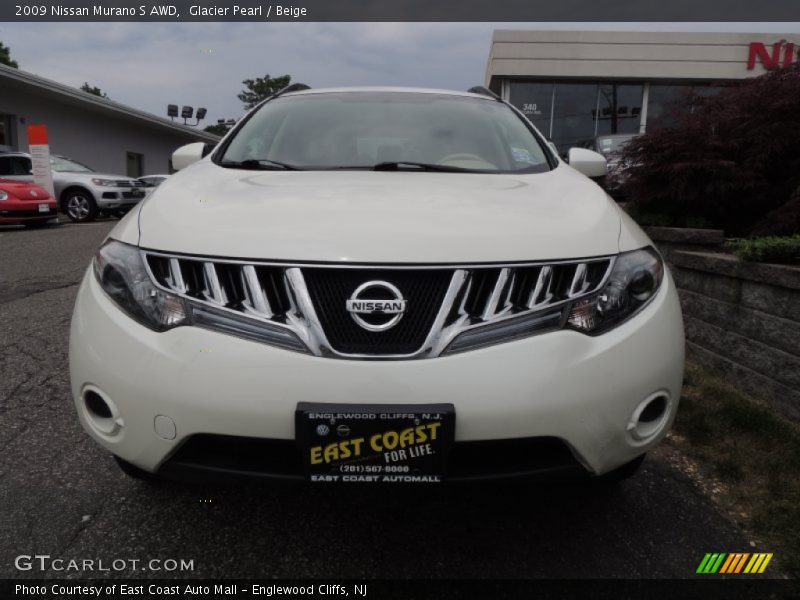 Glacier Pearl / Beige 2009 Nissan Murano S AWD
