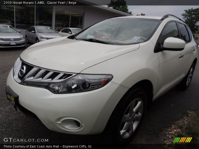 Glacier Pearl / Beige 2009 Nissan Murano S AWD