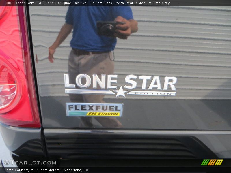 Brilliant Black Crystal Pearl / Medium Slate Gray 2007 Dodge Ram 1500 Lone Star Quad Cab 4x4