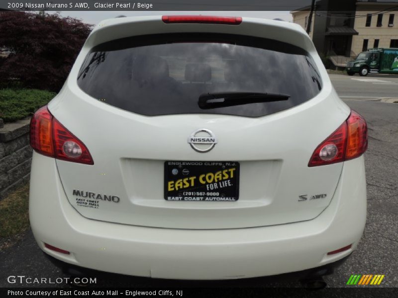 Glacier Pearl / Beige 2009 Nissan Murano S AWD
