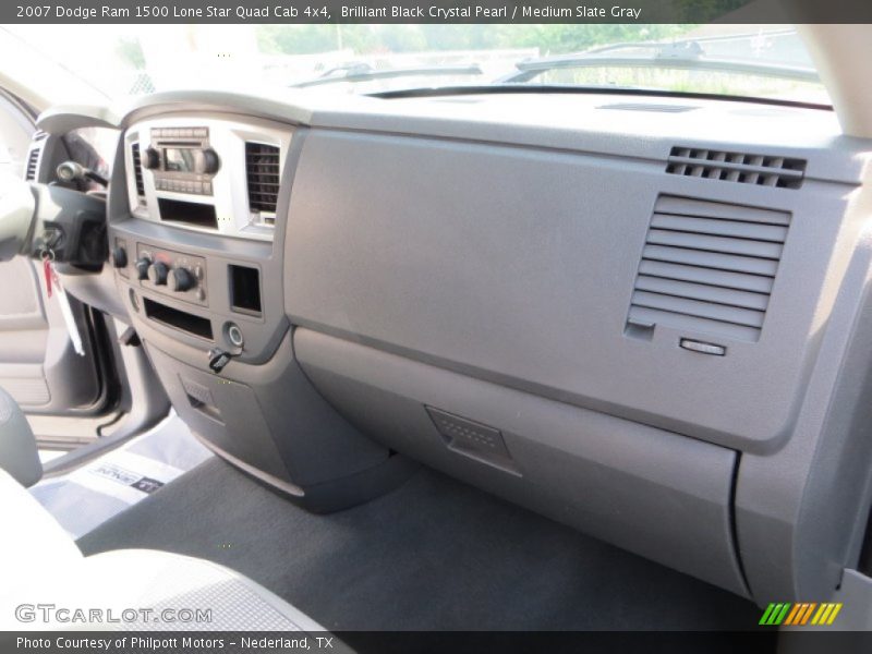 Brilliant Black Crystal Pearl / Medium Slate Gray 2007 Dodge Ram 1500 Lone Star Quad Cab 4x4