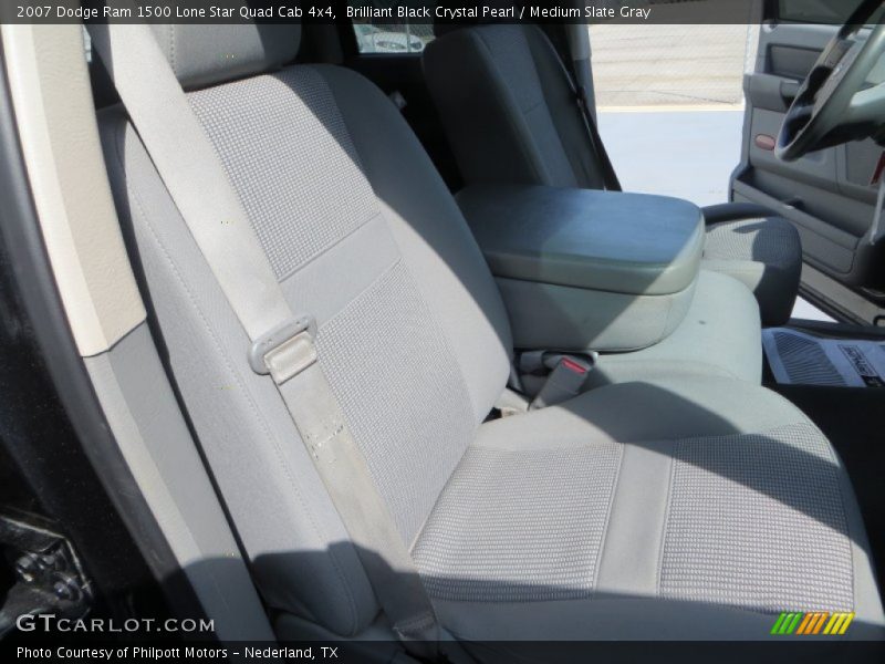 Brilliant Black Crystal Pearl / Medium Slate Gray 2007 Dodge Ram 1500 Lone Star Quad Cab 4x4