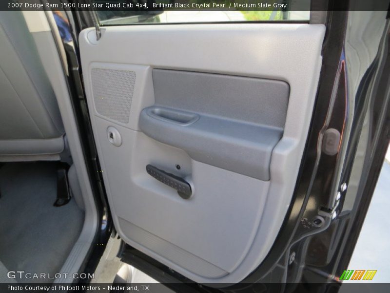 Brilliant Black Crystal Pearl / Medium Slate Gray 2007 Dodge Ram 1500 Lone Star Quad Cab 4x4