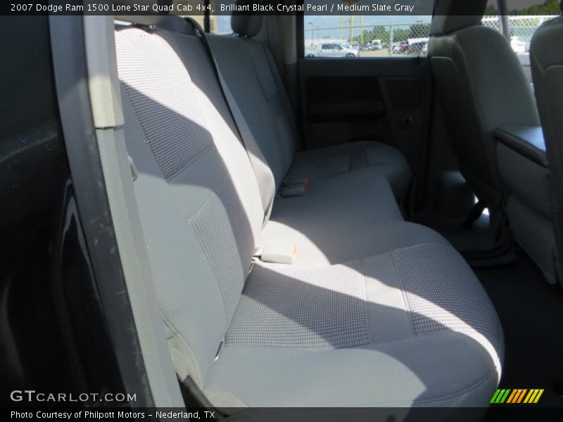 Brilliant Black Crystal Pearl / Medium Slate Gray 2007 Dodge Ram 1500 Lone Star Quad Cab 4x4