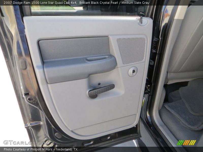 Brilliant Black Crystal Pearl / Medium Slate Gray 2007 Dodge Ram 1500 Lone Star Quad Cab 4x4
